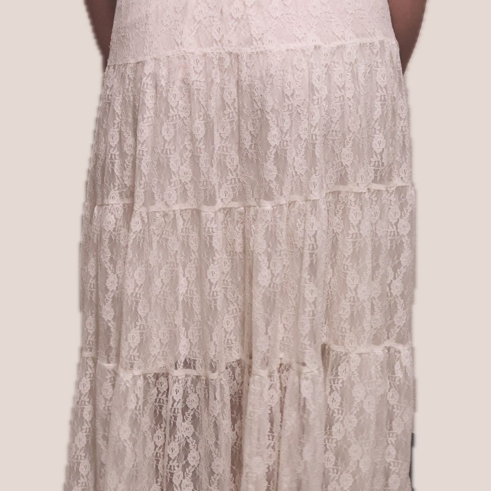 Pacsun Your Favorite High-Low Lace Midi Skirt - Picture 4 of 5